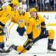 Nashville Predators forwards Luke Evangelista and Cody Glass